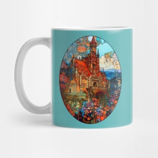 Architectural Fantasy Art Nouveau Storybook Castle Mug